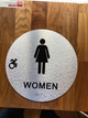 Women Restroom Accessible Sign with Raised Letters Safety Sign
