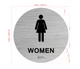 Women Restroom Sign with Raised Letters Hpd Sign