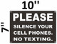 Please Silence Your Silent Cell Phones  Black, Back