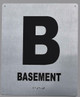 Basement Floor Number  Signage- Tactile Touch Braille  Signage