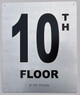 10TH Floor - Floor Number - Tactile Touch Braille