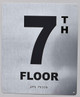 7TH Floor - Floor Number - Tactile Touch Braille