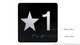 Star 1 - Elevator Jamb Plate  with Braille and Raised Number-Elevator Floor Number Black-