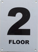 Sign FLOOR NUMBER TWO SIGN Blanc