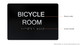 Sign Bicycle Room  Black