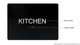 Sign Kitchen  Black ,