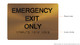 Sign Emergency EXIT ONLY -,