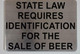 Sign State Law Requi Identification for The Sale of Beer