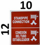 Standpipe Connection with Symbol Bilingual