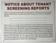 Sign NOTICE ABOUT TENANT SCREENING REPORTS