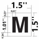 PHOTOLUMINESCENT DOOR IDENTIFICATION NUMBER N  HEAVY DUTY / GLOW IN THE DARK Back