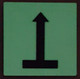 PHOTOLUMINESCENT DOOR IDENTIFICATION NUMBER ARROW UP  HEAVY DUTY / GLOW IN THE DARK