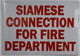 Siamese Connection for FIRE DEPARTMENT