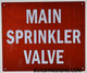 Main sprinkler valve