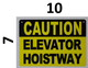 Caution  Elevator Hoist-way