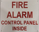 Sign FIRE Alarm Control Panel Inside