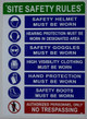 PPE  - Site safety rule  .