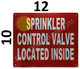 Sign Sprinkler Control Valve Located Inside