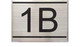 APARTMENT NUMBER  Signage -1B