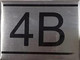 APARTMENT NUMBER sinage -4B -sinage