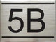 APARTMENT NUMBER  Signage -5B