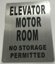 ELEVATOR MOTOR ROOM  Signage