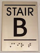 Floor number  STAIR B - BRAILLE-STAINLESS STEEL