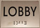LOBBY sinage - BRAILLE-STAINLESS STEEL