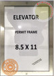 Elevator Certificate Frame -Wall Frame