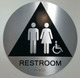 Sign CA ADA Unisex Restroom ACCESSIBLE