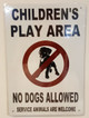 Children's Play Area No Dogs Allowed Notice  BuildingSigns