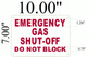 Emergency Gas Shut-Off Do Not Block  Back