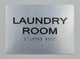 Laundry Room  Signage Brush