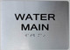 Sign Water Main ADA