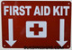 First Aid Kit  with Down Arrow Back