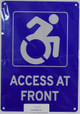 ADA Access at Front  Signage
