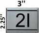 APARTMENT NUMBER SIGN - 2I    Signage