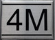 HPD Sign APARTMENT NUMBER Sign - 4M -BRUSHED