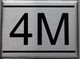 APARTMENT NUMBER SIGN - 4M -BRUSHED   Signage