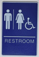 FD Sign ACCESSIBLE Restrooms Sign- - BRAILLE PLASTIC ADA