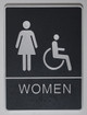 FD Sign WOMEN ACCESSIBLE Restroom Sign- - BRAILLE PLASTIC ADA