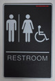 FD Sign ACCESSIBLE Restrooms Sign- - BRAILLE PLASTIC ADA