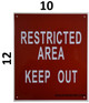 FD Sign Restricted Area Keep Out