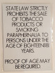 Sale Tobacco Under eighteen Prohibited