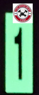 FD Sign PHOTOLUMINESCENT DOOR NUMBER 1 SIGN HEAVY DUTY