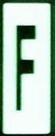 PHOTOLUMINESCENT DOOR NUMBER F SIGN HEAVY DUTY  Signage