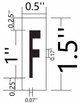 FD Sign PHOTOLUMINESCENT DOOR NUMBER F SIGN HEAVY DUTY