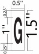 FD Sign PHOTOLUMINESCENT DOOR NUMBER G SIGN HEAVY DUTY