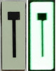 PHOTOLUMINESCENT DOOR NUMBER T SIGN HEAVY DUTY
