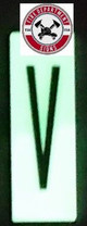 FD Sign PHOTOLUMINESCENT DOOR NUMBER V SIGN HEAVY DUTY